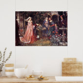 De gekantelde tuin van John William Waterhouse Poster (Keuken)