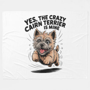 De gekke Cairn Terrier is van mij Fleece Deken