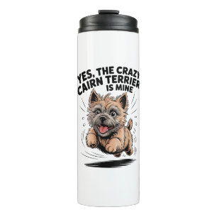 De gekke Cairn Terrier is van mij Thermosbeker