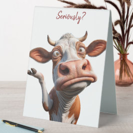 De Gekke Koe - "Serieus?" Grappig offerte ontwerp