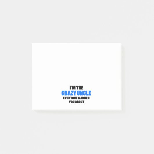 De gekke oom waar je gewaarschuwd werd over post-it® notes (Voorkant)