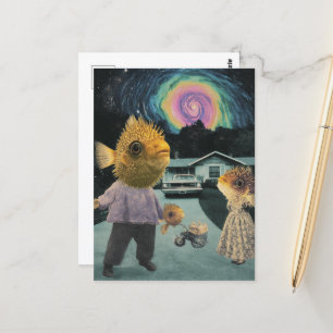 De Gekke surrealistische visfamilie Briefkaart