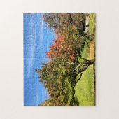 De gekleurde Maple-structuur in het najaar Legpuzzel (Verticaal)