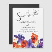 De gekleurde papavers opslaan de Datum Magnetische (Voorkant / Achterkant)