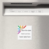 De gekleurde Pencils - sparen de datumSjabloon van Magneet (Insitu (Vaatwasser))