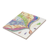 De gekleurde quilt tegeltje (Zijkant)