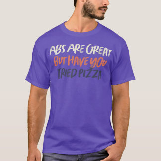 De gekleurde Retro Funny Abs is geweldig, maar heb T-shirt