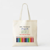 De gekleurde Waardering van de Leerkrachten van he Tote Bag (Achterkant)