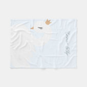 De Gekroonde Zwaan Fleece Deken (Voorkant (Horizontaal))