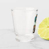 De gekruisigde Christus met de Maagd Maria Shot Glas (Links)