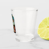 De gekruisigde Christus met de Maagd Maria Shot Glas (Rechts)