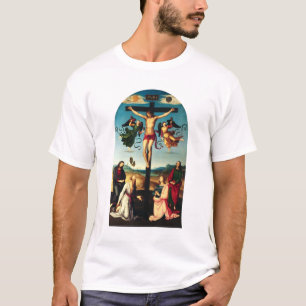 De gekruisigde Christus met de Maagd Maria T-shirt
