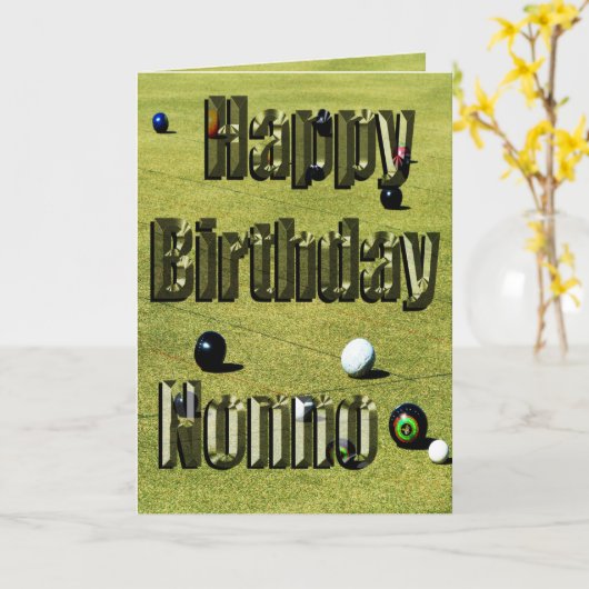 de gekweekte Bowls Nonna Birthday Card; Kaart (Gele Bloem)