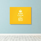 De gele achtergrond van het verkeer houdt kalm en  canvas afdruk (Insitu (Houten vloer))