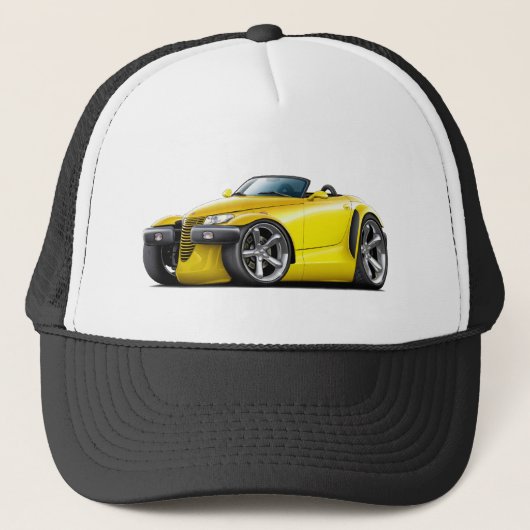 De Gele Auto van de sluiper Trucker Pet (Voorkant)