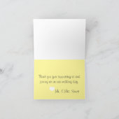 De gele Chevron dankt u nota neemt van Bedankkaart (Binnen)