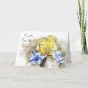 De gele en Iris van de Lavendel Kaart
