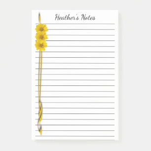 De gele Foto's Wildflower en Grens van de Rol Post-it® Notes