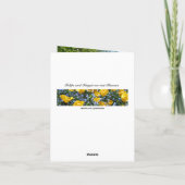 De gele Kaart van de Nota van Tulpen & van (Achterkant)