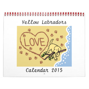 De gele Kalender 2015 van de Cartoon van de