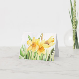De gele narcissen danken u kaarden bedankkaart