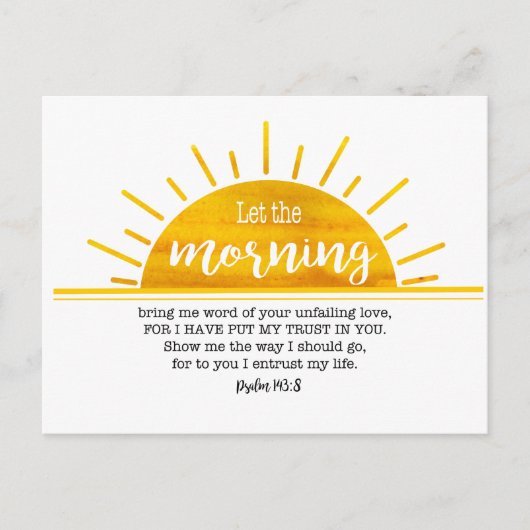 De gele Psalm van de Zon Briefkaart (Voorkant)