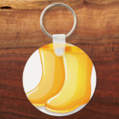 De gele rubberlaarzen sleutelhanger (Voorkant)