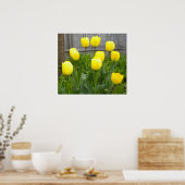 De gele Tulpen Poster (Keuken)
