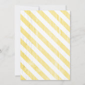 De gele Uitnodigingen van het Huwelijk van Strepen (Achterkant)