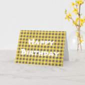 De gele Zwarte Kaart van de Verjaardag van de (Gele Bloem)
