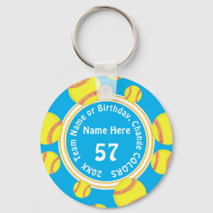 De Gelete Partij van Softball bevoordeelt Uw KLEUR Sleutelhanger