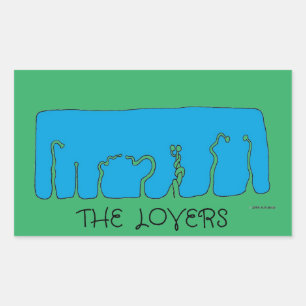 DE GELIEFDE -  RECHTHOEKIGE STICKER