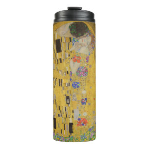 De Geliefden Kust Elkaar by Gustav Klimt Thermosbeker