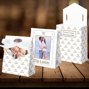 De geliefden Tarot Kaart bruiloft foto   Wit Bedankdoosjes