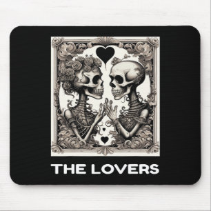 De geliefden Tarot Kaart Skeleton Gothic Hallow Muismat