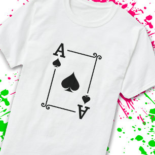 De gelijke Ace Spades Suit het Spelen Kaarten Mode T-shirt