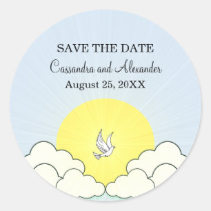 De gelijke die in de hemel wordt gemaakt sparen de ronde sticker