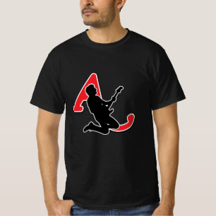 De Geluid van Stilte: Minimalistische Rock Silhoue T-shirt
