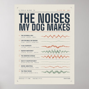 De geluiden die mijn hond maakt Grappige hond kuns Poster