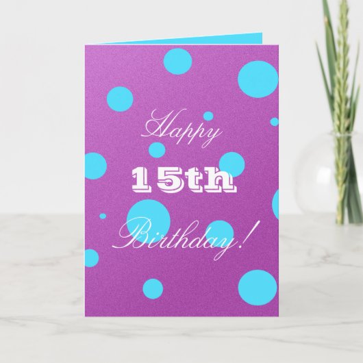 De gelukkige 15de Kaart van de Verjaardag voor (Voorkant)