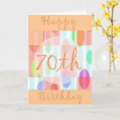 De gelukkige 70ste Kaart van de Verjaardag (Gele Bloem)