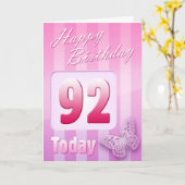 De gelukkige 92ste groot-Tante Mum van de Kaart (Gele Bloem)