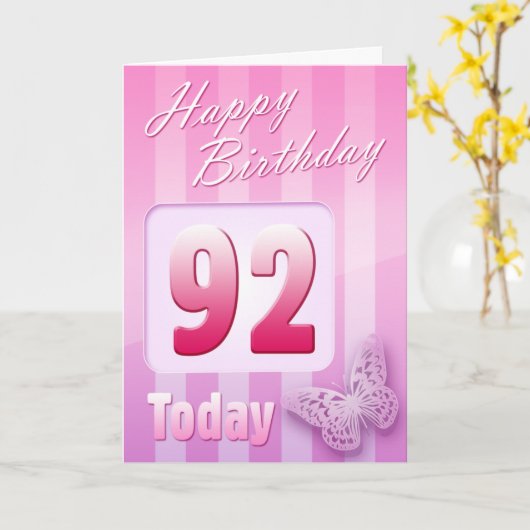 De gelukkige 92ste groot-Tante Mum van de Kaart (Gele Bloem)