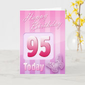 De gelukkige 95ste groot-Tante Mum van de Kaart (Gele Bloem)