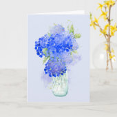 De gelukkige Bloem van Hydrengea van de Kaart (Gele Bloem)