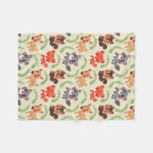 De gelukkige bosvriend fleece deken (Voorkant (Horizontaal))