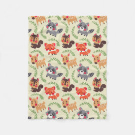 De gelukkige bosvriend fleece deken
