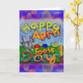 De gelukkige Dag van de Dwazen van April Kaart (Gele Bloem)