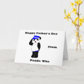 De gelukkige Dag van de Vader ` s van de Panda Kaart (Gele Bloem)