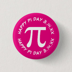 De gelukkige Dag van Pi Ronde Button 3,2 Cm
